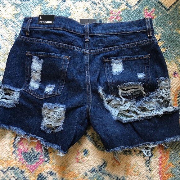 Fashion Nova Jean Shorts (size L) - Picture 6 of 7